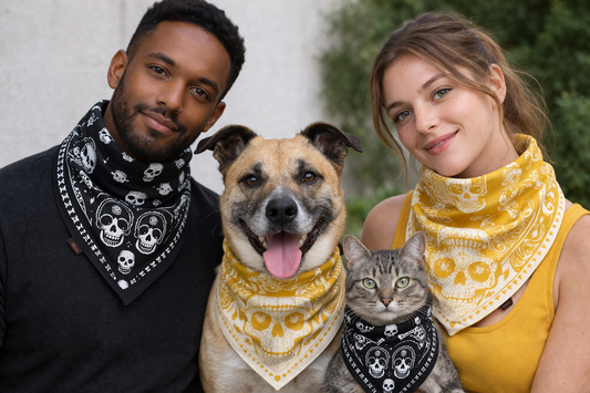 Mad Drool™ Absorbent Bandanas- Skulls